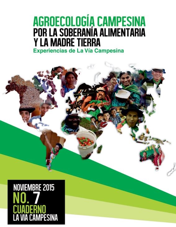 Gráfica alusiva a Agroecología campesina por la soberanía alimentaria y la madre tierra, experiencias de la vía campesina