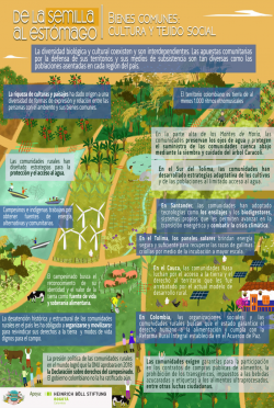 Gráfica alusiva a De la semilla al estómago - Bienes comunes: cultura y tejido social