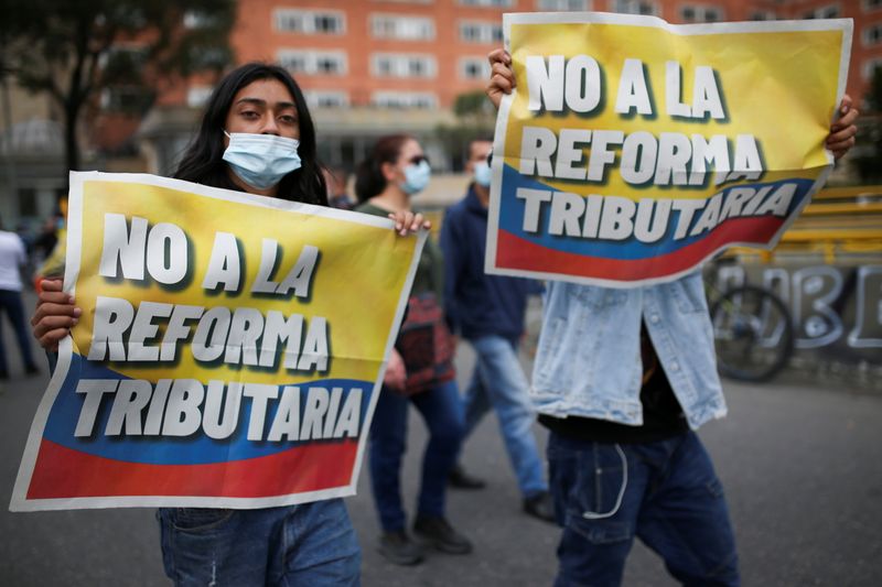 Gráfica alusiva a A un año del Paro Nacional en Colombia 
